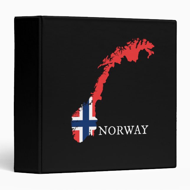 Norway - Norway Flag 3 Ring Binder (Front/Spine)