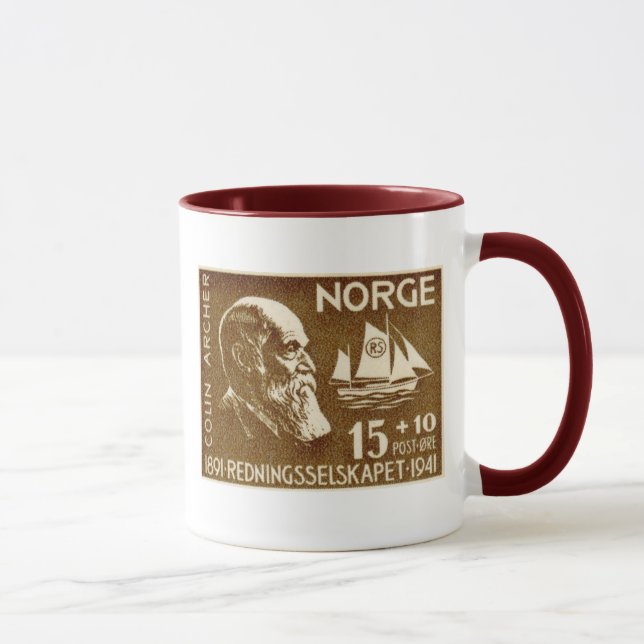 Norway Norwegian Colin Archer Rescue Society 50th Mug (Right)