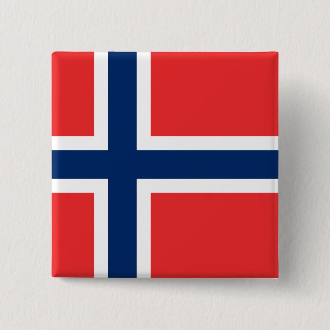 Norway (Norwegian) Flag Button (Front)