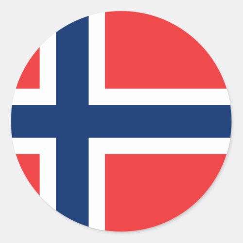 Norway Norwegian Flag Classic Round Sticker