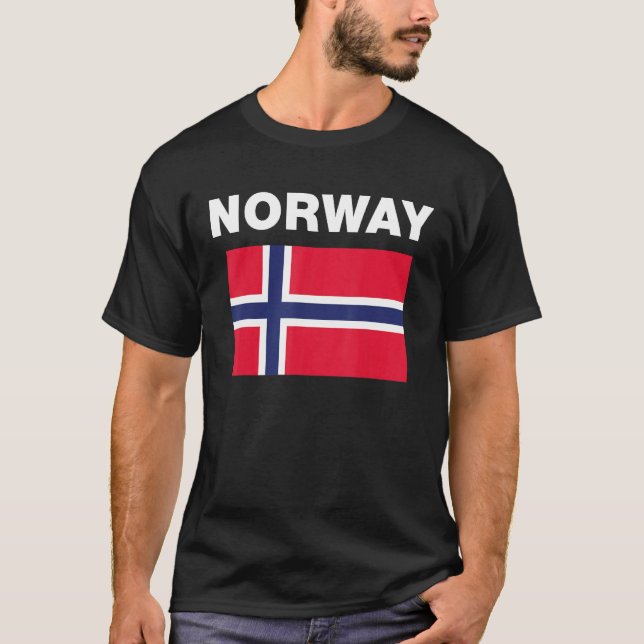 Norway Norwegian Flag Heritage T-Shirt (Front)