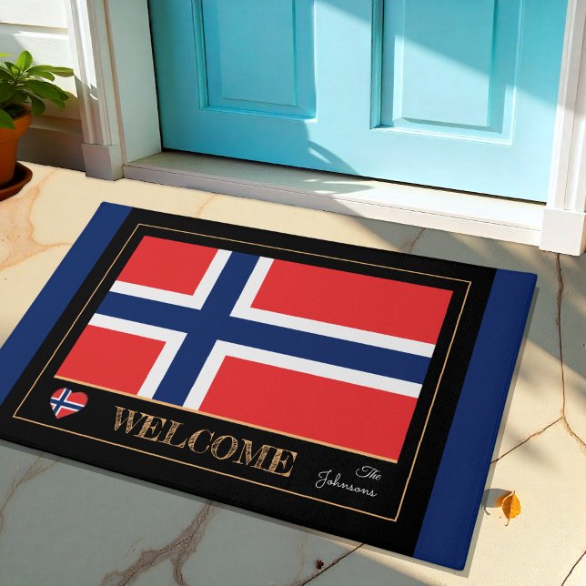 Norway & Norwegian Flag house mats/sports Welcome Doormat (Creator Uploaded)