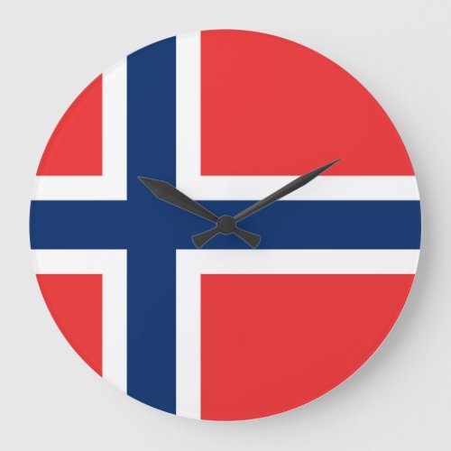 Norway Norwegian Flag Large Clock
