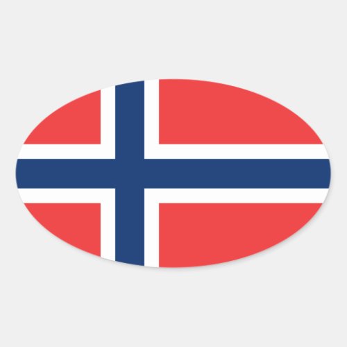 NorwayNorwegian Flag Oval Sticker