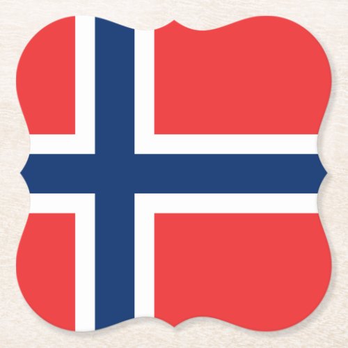 Norway Norwegian Flag Paper Coaster