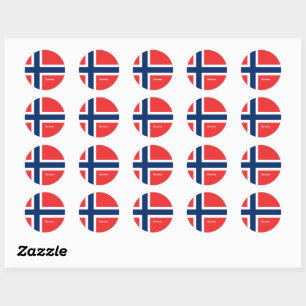 Norway & Norwegian flag patriots, holiday / sports Classic Round Sticker