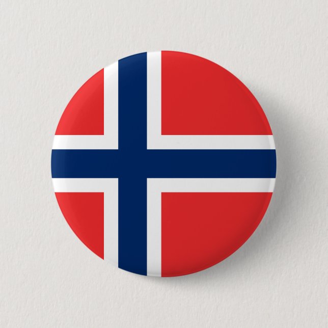 Norway - Norwegian Flag Pinback Button (Front)