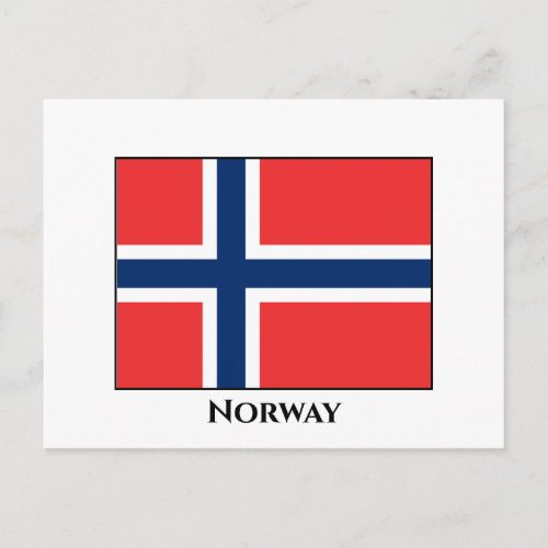 Norway Norwegian Flag Postcard