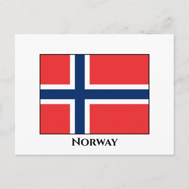 Norway (Norwegian) Flag Postcard (Front)