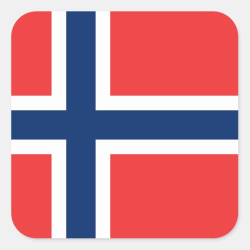 Norway Norwegian Flag Square Sticker