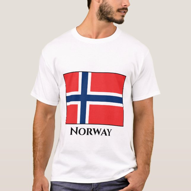 Norway (Norwegian) Flag T-Shirt (Front)