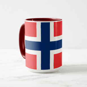 Norway, Norwegian flag, with coat of arms Mug