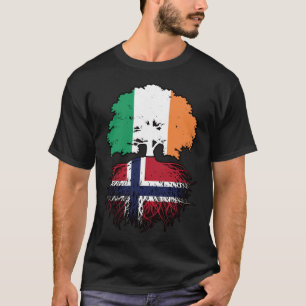 Norway Norwegian Irish Ireland Tree Roots Flag T-Shirt