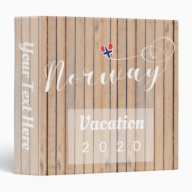 Norway Norwegian Vacation & Holiday Photos 3 Ring Binder (Front/Spine)