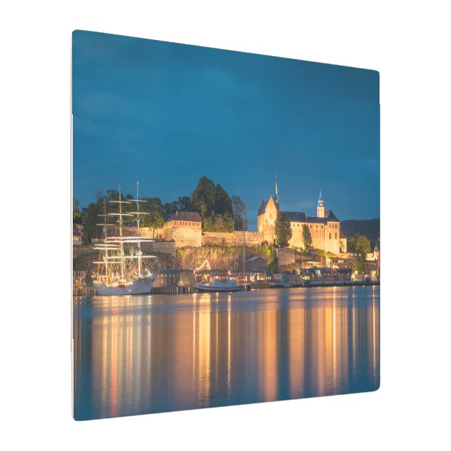 Norway Oslo Akershus Fortress Metal Print (Angled)