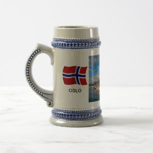 Norway,Port of Oslo; yacht marina, harbour Beer Stein