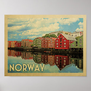 Norway Poster Vintage Travel Poster