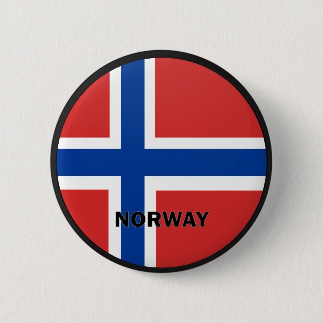 Norway Roundel quality Flag Button (Front)