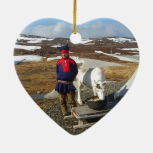 Norway, Sami settlement in Lapland Ceramic Ornament