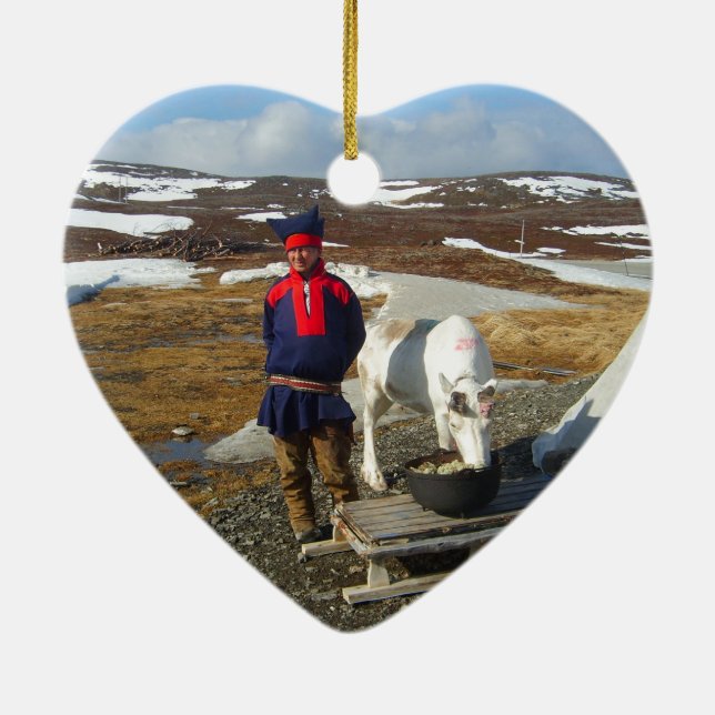 Norway, Sami settlement in Lapland Ceramic Ornament (Back)