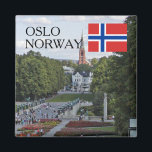 Norway Scandinavia Oslo Vigeland travel souvenir Magnet<br><div class="desc">Norway Scandinavia,  Oslo Vigeland park,  norwegian flag,   travel souvenir</div>