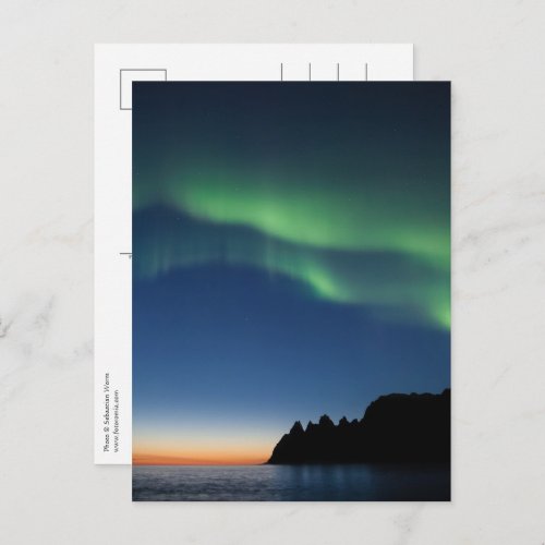 Norway Senja Northern Lights Postcard
