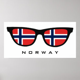 Norway Shades custom text & color poster