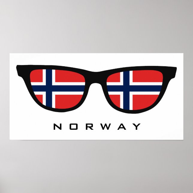 Norway Shades custom text & color poster (Front)