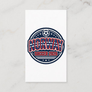 Norway Soccer 2026 Soccer Bold Country Typography Business Card