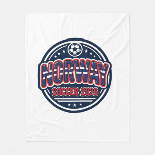 Norway Soccer 2026 Soccer Bold Country Typography Fleece Blanket