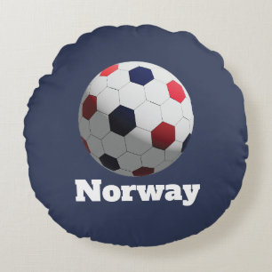 Norway soccer round pillow