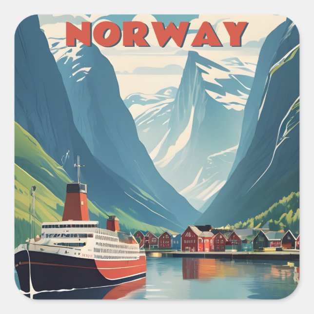 Norway Square Sticker (Front)
