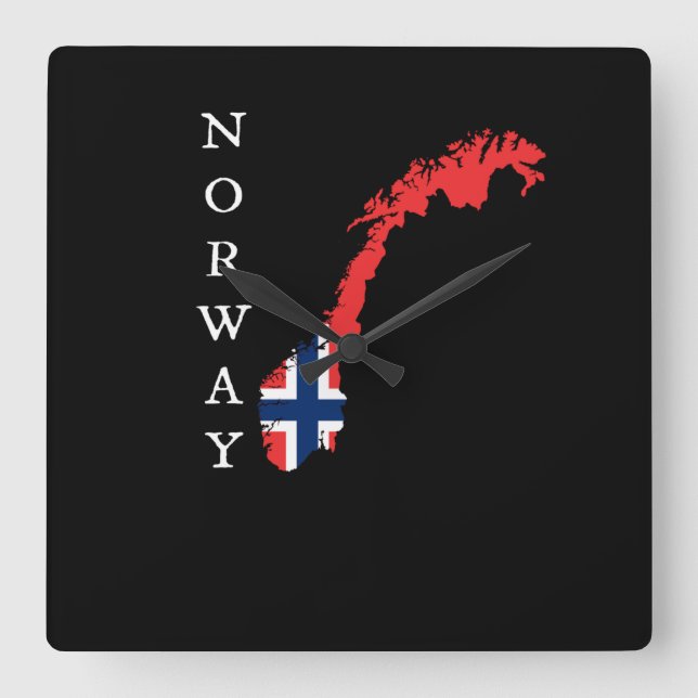 Norway Square Wall Clock (Front)