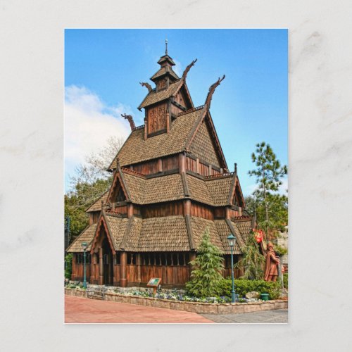 Norway Stave Church Postcard