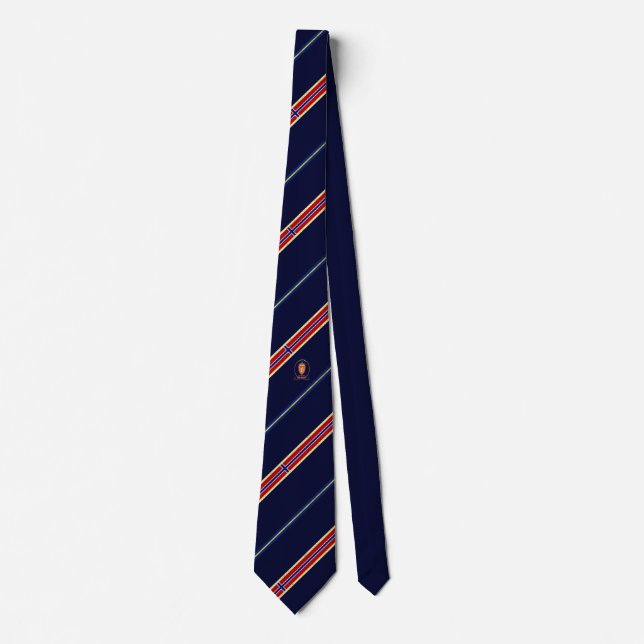 Norway stripes flag neck tie (Front)