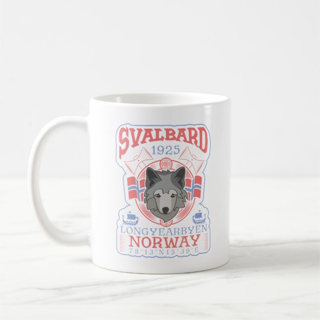 NORWAY SVALBARD LONGYEARBYEN - SVALBARD ARCTIC FOX COFFEE MUG (Left)