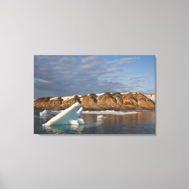 Norway, Svalbard, Spitsbergen Island, Setting Canvas Print (Front)