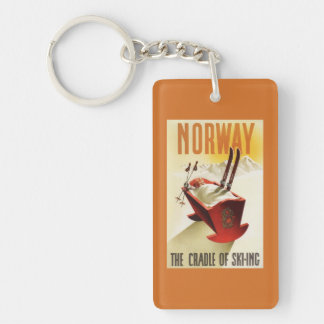 Norway - The Cradle of Skiing Keychain