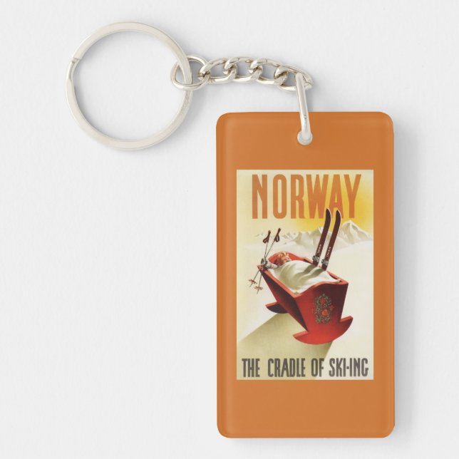 Norway - The Cradle of Skiing Keychain (Front)
