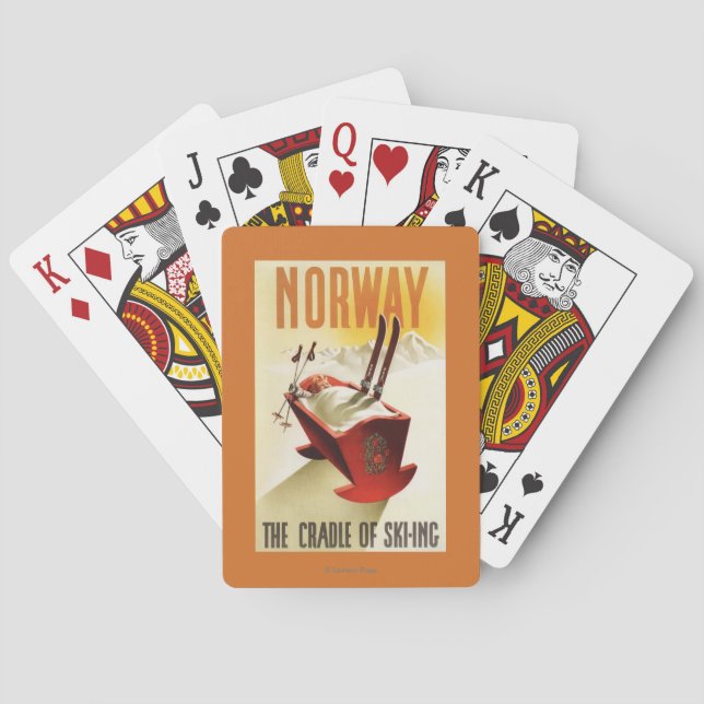 Norway - The Cradle of Skiing Poker Cards (Back)