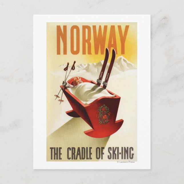 Norway - The Cradle of Skiing Postcard (Front)