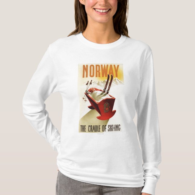Norway - The Cradle of Skiing T-Shirt (Front)
