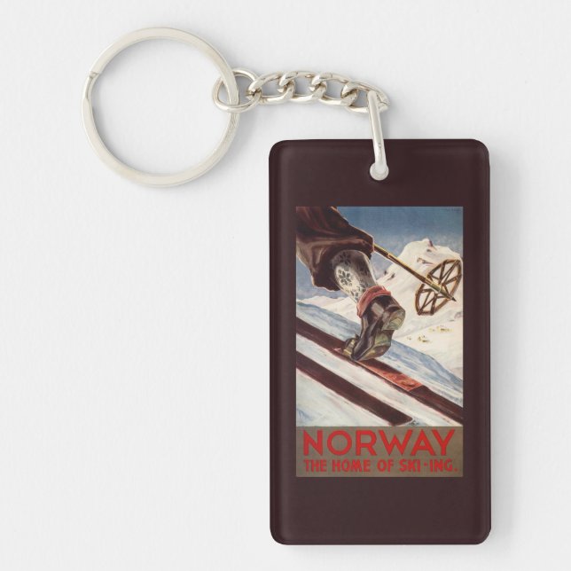 Norway - The Home of Skiing Keychain (Front)