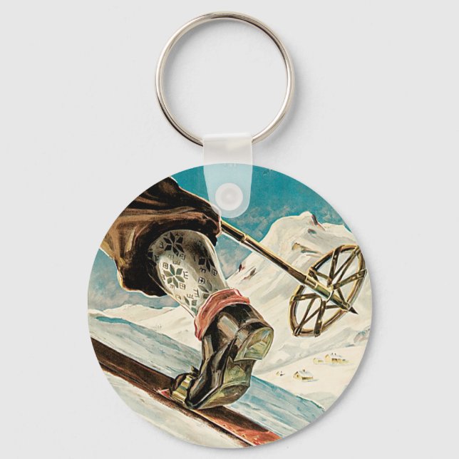 Norway ~ The Home of Skiing Keychain (Front)