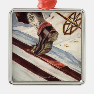 Norway - The Home of Skiing Metal Ornament