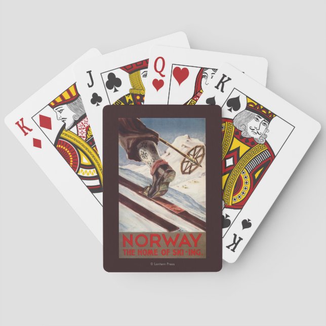 Norway - The Home of Skiing Poker Cards (Back)