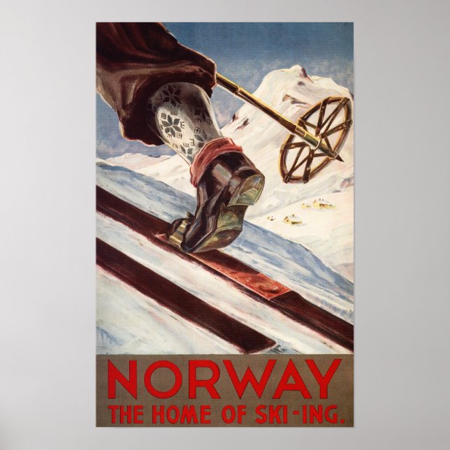 Norway - The Home of Skiing Poster (Front)