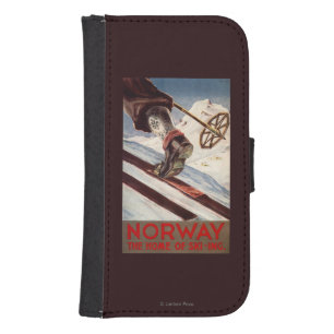 Norway - The Home of Skiing Samsung S4 Wallet Case
