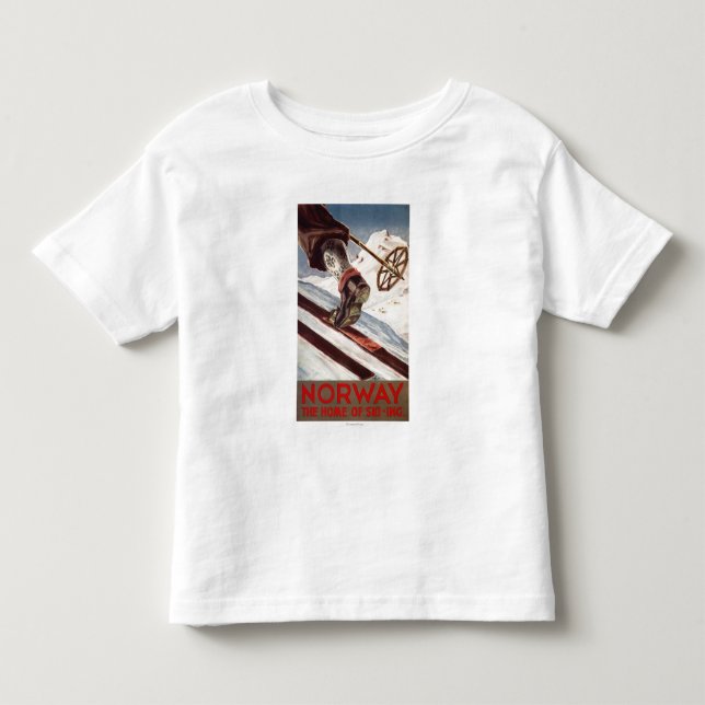 Norway - The Home of Skiing Toddler T-shirt (Front)