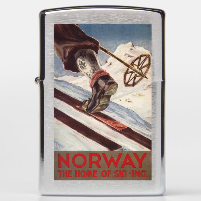 Norway - The Home of Skiing Zippo Lighter (Front)